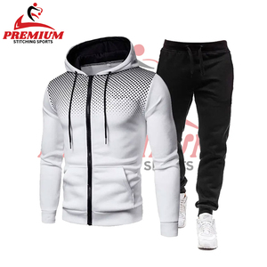 Survêtements Pantalon de survêtement évasé décontracté pour hommes de haute qualité avec logo personnalisé Survêtement pour hommes imprimé bouffant Ensembles de survêtements à capuche 2 pièces - Product Image 5
