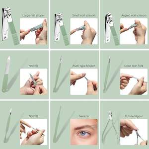Venta caliente 16 piezas Juego de herramientas de manicura Pedicura Juego de manicura Juego de cortaúñas popular - Product Image 3