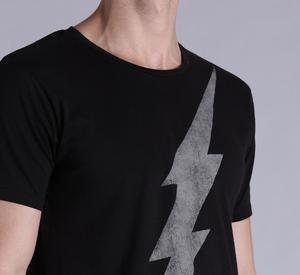Camiseta de algodón transpirable con estampado de diseño de pernos para hombre de talla grande personalizada de alta calidad - Product Image 5