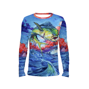 2025 hombres de moda UPF 50 + secado rápido verano pesca rendimiento camisas de manga larga que absorbe la humedad ropa de pesca personalizada impresa - Product Image 3