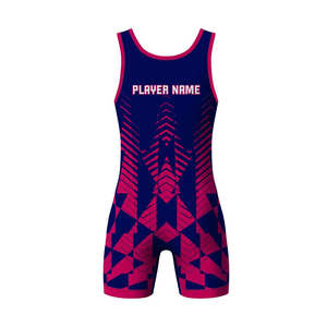 Sublimé de haute qualité pas cher en gros haltérophilie costume lutte Singlet hommes lutte Singlet - Product Image 2