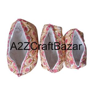 Bolsas de Cosméticos de Tela de Algodón Puro con Cierre de Cremallera y Borla, Diseño Moderno, Reutilizables, Ligeras y Multifuncionales - Product Image 4