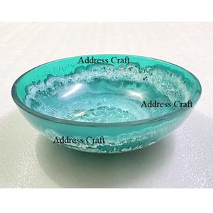 Chambre de luxe bol décoratif élégant blanc tourbillon saladier pour espaces modernes résine cannelée pièce maîtresse Table basse bol à fruits - Product Image 5