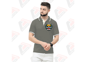 เสื้อยืดลายทางของผู้ชายที่เป็นเอกลักษณ์สำหรับเสื้อโปโลผ้าเดนิมผ้าลูกฟูกระบายอากาศทันสมัยเป็นมิตรกับสิ่งแวดล้อมสำหรับการปะติดเก๋ไก๋ในฤดูร้อน - Product Image 2