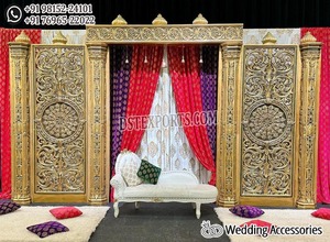 Stylish Silver Polish FRP <b>Frame</b> for <b>Wedding</b> Medallion Top <b>Wedding</b> Stage Backdrop <b>Frames</b> <b>Wedding</b> Stage Frp Carved <b>Frames</b> USA - Product Image 2