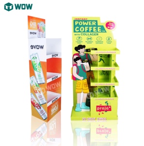 Custom Foldable Recyclable Cardboard Display Stand for Promotional POS Retail Use Snacks <strong>Drinks</strong> Liquor <strong>Shelf</strong> - Product Image 2