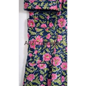 Bata Kimono Corta Kantha Vintage Hecha a Mano, Abrigo de Edredón Indio con Patrón Floral de Lujo, Chaqueta Suave de Invierno, Camisón de Otoño con Cuello en V - Product Image 2