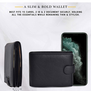Twill Sports Men's Genuine Leather <b>Wallet</b>-Handmade Premium Quality Durable Fashion Design Customizable Color & Logo - Product Image 5
