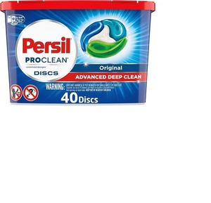 Persil Original Scent Detergente para ropa Pacs 40 Count HE Discos compatibles Potente jabón de limpieza para ropa - Product Image 1