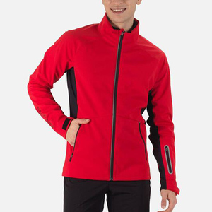 เสื้อแจ็กเก็ตผ้าใบเนื้อนิ่มมีซิปด้านหน้าคอตั้งมีซิประบายอากาศได้ดีกันลมสำหรับผู้ชายการเดินทางเดินป่า - Product Image 4