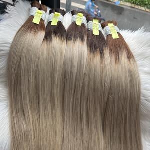 Europeo Ombre Tonos Extensiones de cabello Remy recto natural Cabello humano ruso crudo - Product Image 5