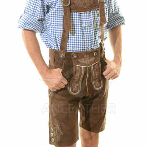 Custom Men's Bavarian Shorts Eco-Friendly Genuine Suede Lederhosen Casual Style Venta en línea - Product Image 6