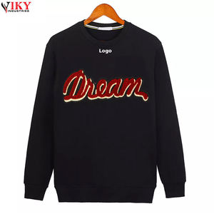 Impression de logo personnalisée, vente en gros, sweat-shirts pour hommes en coton 100% style unique, col rond, manches longues, broderie chenille, automne - Product Image 4