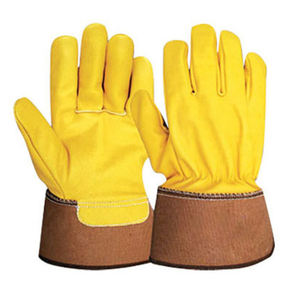 Gants de travail en cuir de paume simple épais pour les travaux industriels, gants de travail renforcés, gants de sécurité - Product Image 1