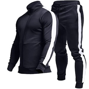 Nouveaux survêtements actifs respirants pour hommes Full-Zip Casual Sports Jogging Costumes Ensembles Athletic Running 2 pièces Survêtements Poche zippée - Product Image 2
