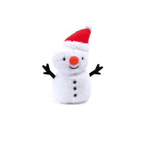 Bonhomme de neige en peluche de Noël blanc, compagnon de sommeil et de jeu, figurine décorative, cadeau unisexe, anti-allergique - Product Image 1