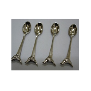 Cuillère à café oiseau en laiton plaqué argent pour cuisine et hôtel à prix bon marché cuillère à couverts oiseau de la meilleure qualité vente en gros - Product Image 1