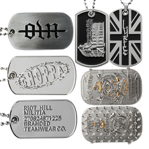 Placas de Identificación para Perros Estilo Hip Hop, Chapadas en <span class=keywords><strong>Oro</strong></span> y Plata, de Aleación de Zinc y Metal Esmaltado, con Logotipo y Texto Personalizados, para Regalos Conmemorativos - Product Image 2