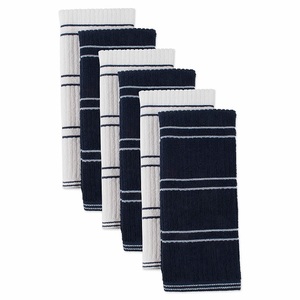 100% Blue White Printed Cotton Eco-Friendly Reusable Customizable <b>Kitchen</b> Tea Towel for Home & Hotel Use Wholesale - Product Image 2