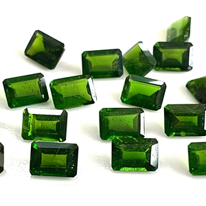 โครเมียมไดออปไซด์4x6มม. รูปแปดเหลี่ยมตัดเหลี่ยมเพชรพลอยโครเมี่ยมหลวมไดออพไซด์แปดเหลี่ยมตัดคุณภาพสูง - Product Image 1