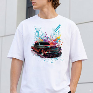 เสื้อยืด DTG สไตล์กราฟิกลำลองทันสมัย ผ้าฝ้ายพรีเมียม นุ่ม ระบายอากาศได้ดี สวมใส่สบายทุกวัน สำหรับผู้ชาย - Product Image 1