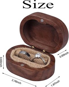 กล่องแหวนทำจากไม้และเครื่องประดับทำจากไม้ไม่เหมือนใครสำหรับขอแต่งงานแหวนแต่งงานทำด้วยมืองานฝีมือ - Product Image 4
