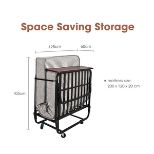 Fábrica personalizar Amazon Venta caliente Oficina simple mediodía descanso plegable portátil de madera dura camas de invitados camas de metal para hotel - Product Image 2