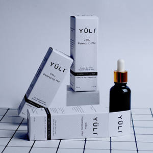 Custom Printed Abstract Design Colorful Retail Gift Premium Packaging <b>Folders</b> <b>Display</b> Paper for Serum Cleanser Dropper Bottle - Product Image 4