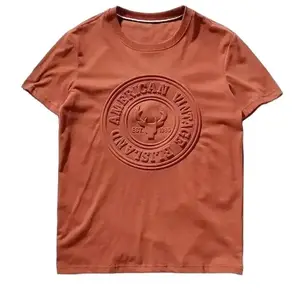 Impressão de camisetas por sublimação para homens ou mulheres, novo design personalizado em relevo com logotipo, mais recente