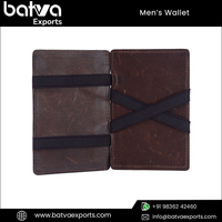 Dompet Kulit Asli Pria Terbaru, Anti RFID, Logo Dapat Disesuaikan, Lipat Dua, Berlapis Katun, Custom