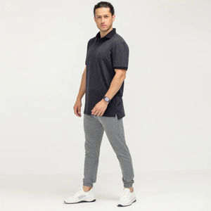 Imprimé et brodé personnalisé Logo respirant coupe régulière 100% piqué de coton extensible blanc pour chemise patte de boutonnage dissimulée côtes - Product Image 2