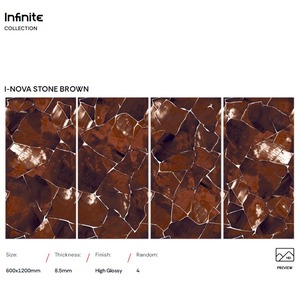Azulejos de Cerámica de Porcelana Esmaltada de 600x1200 mm, Diseños de Mármol para Interiores con Aislamiento Térmico para Azulejos Decorativos de Patio y Hogar - Product Image 1
