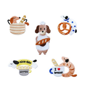 Dog Character Embroidered Patch 100% Cotton Unisex Casual <b>Bucket</b> <b>Hat</b> for Fishing & Travel - Product Image 2