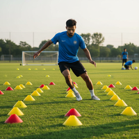 Cônes géants d'agilité en plastique PE durable 30x15cm pour entraînement de football, personnalisables avec logo – Vente chaude