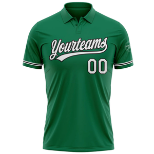 Camiseta Polo Sublimada Verde Personalizada con Nombre y Número, Ropa Deportiva Personalizada, Camisetas de Equipo Personalizadas - Product Image 2