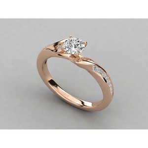 Bague solitaire en or 10 carats pour femmes, diamant cultivé en laboratoire - Product Image 4
