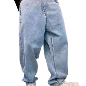 Pantalon en jean pour homme, couleur unie, dernier design, service OEM, confortable, style streetwear, taille mi-haute. - Product Image 6