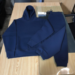 Conjunto de Chándal Profesional Listo para Impresión, de Algodón Grueso y Forro Polar, Liso, con Sudadera con Capucha y Pantalones Jogger, Tendencia Mayorista para EE. UU. y Europa - Product Image 2