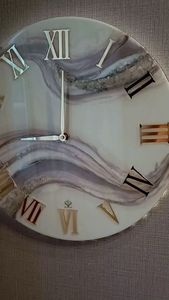 นาฬิกาติดผนังเรซินอีพ็อกซี่ที่ทันสมัยเรซินห้องนั่งเล่นที่ดีที่สุด qulatiye เฟอร์นิเจอร์บ้านนาฬิกาแขวนผนังที่กำหนดเองได้ดีที่สุด - Product Image 5