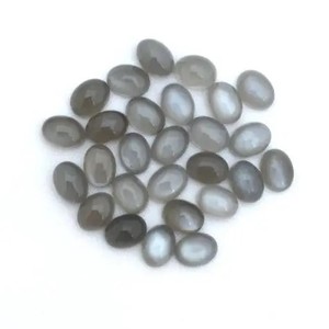 Cabujón semiprecioso suelto ovalado liso de piedra lunar gris Natural de 2mm y 3mm Compre Ahora del proveedor en la tienda en línea de fábrica al por mayor - Product Image 1