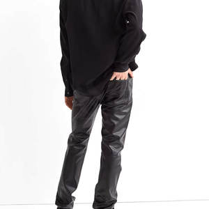 กางเกงหนังผู้ชายสีทึบ - Product Image 4