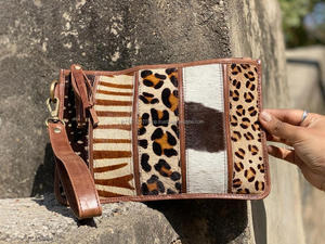 Bolso de mano de piel auténtica hecho a mano para mujer, Pochette elegante, billetera de cuero - Product Image 5