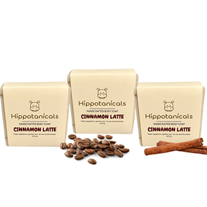 Hippotanicals Aromatic Cinnamon Latte Vegan Lotion Bar Handmade Cold Process Natural Palm Free Moisturizer Body Bath - Product Image 2