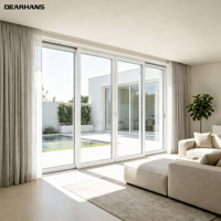 Fenêtres coulissantes en PVC/UPVC résistantes à la corrosion salin, profil 80A, anti-vent marin pour projets de villas et gîtes en bord de mer