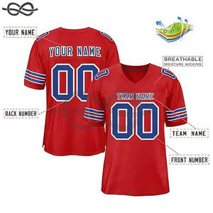 Personalizado Boxy Mens Fútbol Moda Lujo Oversize Malla Jersey Algodón Poliéster Mezcla Vintage Fútbol Americano Camiseta - Product Image 2