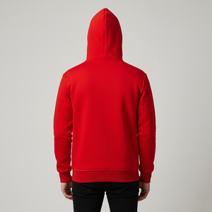 Sweat à capuche oversize d'hiver personnalisé avec fermeture éclair intégrale, effet 3D en relief, fermeture éclair noire, 100% coton polaire respirant, streetwear - Product Image 2