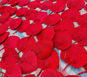 BUEN DISEÑO EXQUITO ABANICO DE BAMBÚ-ABANICO DE BAMBÚ MULTICOLOR VENTA BARATA MUESTRA GRATUITA HELEN 99GD ESTILO CAMPO DE VIETNAM - Product Image 2