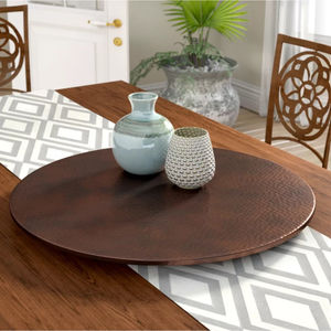 Bandeja Giratoria Rústica de Madera, Hecha a Mano, para Servir, Elegante Accesorio de Cocina para Organizar la Mesa de Comedor - Product Image 5