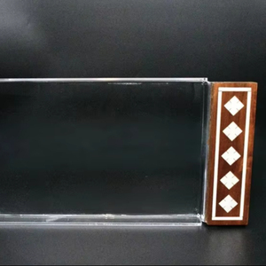 Bandeja Premium Hecha a Mano con Incrustaciones de Nácar Acrílico para Presentación de Dulces, Chocolates y Postres en el Ramadán Festivo - Product Image 1