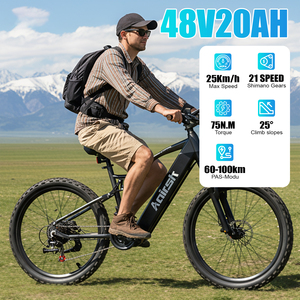 Vélo électrique Aairsk XT90 avec batterie au lithium, 21 vitesses, moteur à moyeu arrière 26 pouces, capteur, <span class=keywords><strong>longue</strong></span> portée, vélo électrique pour adultes - Product Image 4